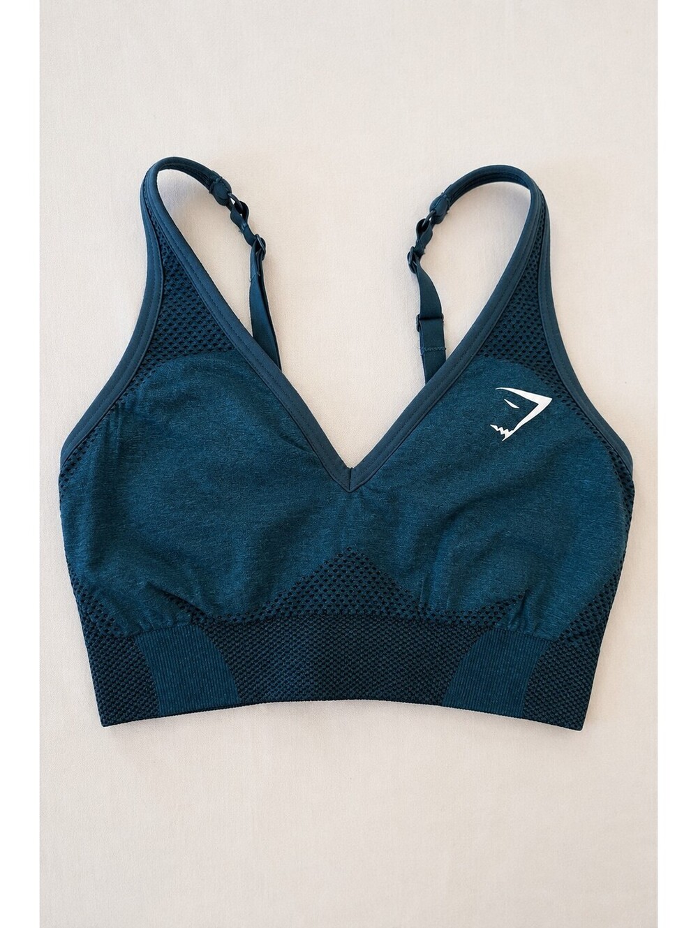 Gymshark Seamless Sports Bra Teal Adjustable Straps Size Unknown